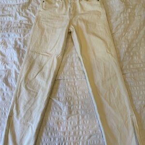 Zara Women's Off-White Slit Jeans